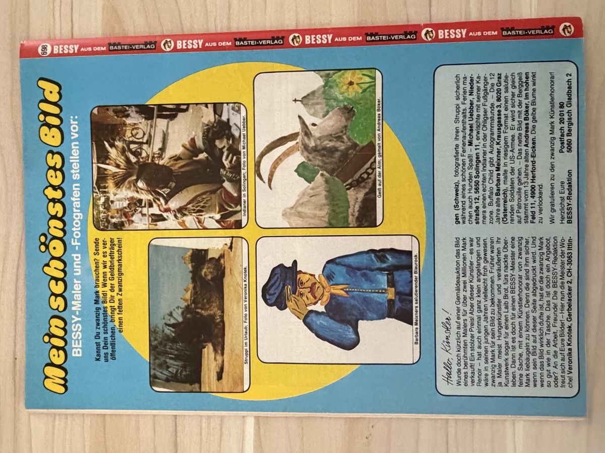 Fumetti: Bessy Bastei 1.Aufl. Heft 698, schön – Usato da Kehrsatz venduto da Raboy 1