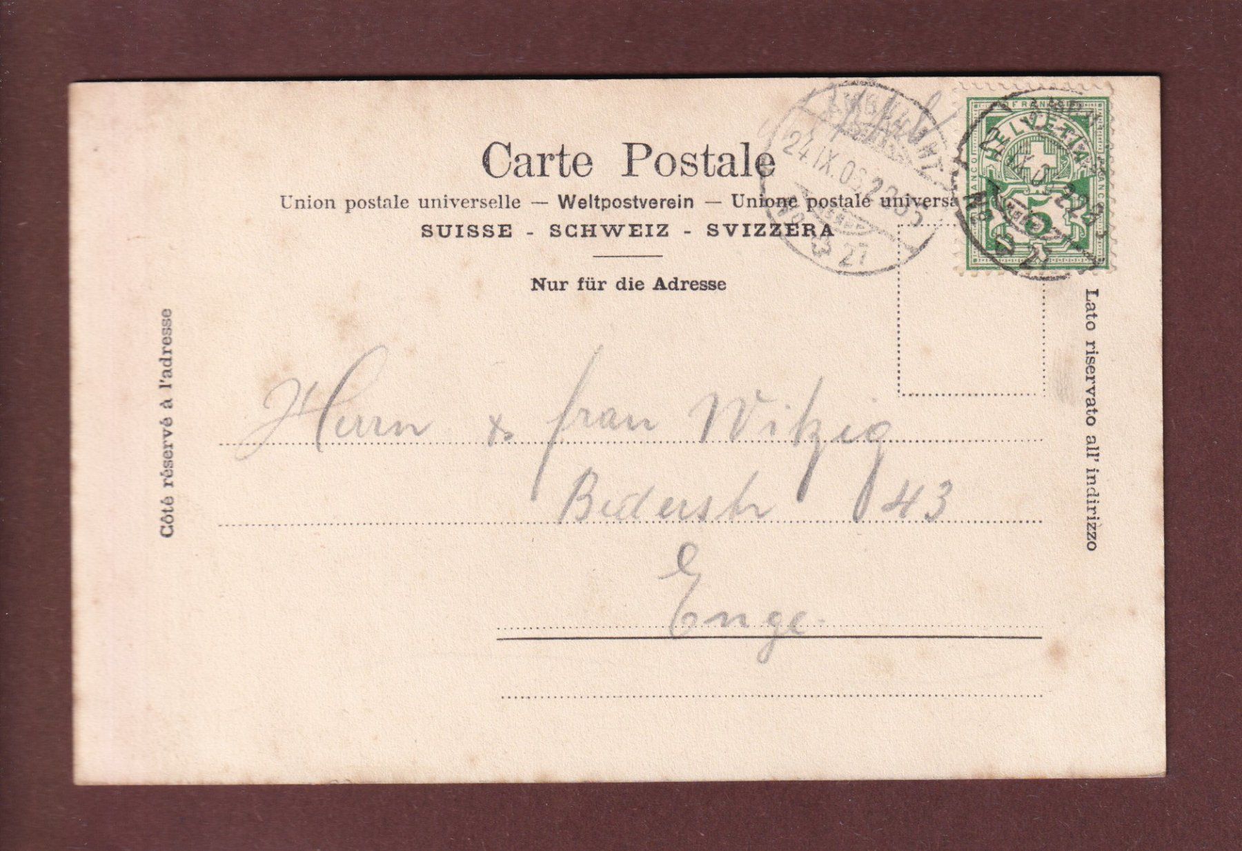 Cartoline postali: Am LÖNTSCH - 1906 – Usato da Pully venduto da nicecards 1
