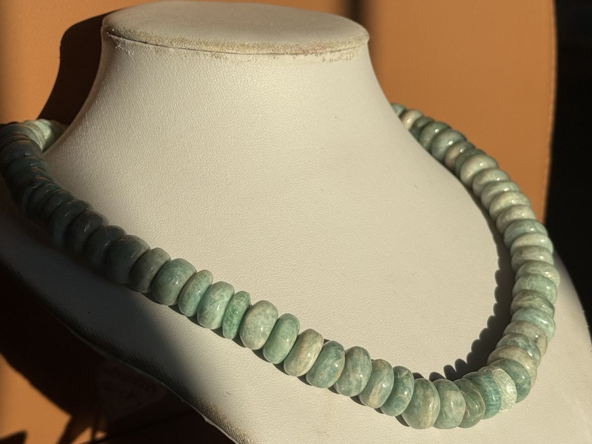 Catenine: Schöne Amazonit Kette NEU – Nuovo e nell'imballaggio originale da Basel venduto da Chili007 4