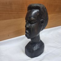 Vintage, Handgeschnitzte Holzbüste, afrikanischer Männerkopf