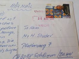 Ozeanien, Samoa, 1 Karte mit Marke
