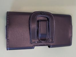Handy-Lederetui in Schwarz - neu! Gürtelclip!