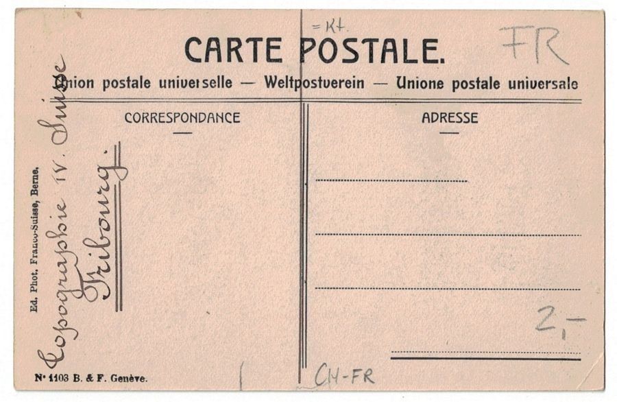 Cartoline postali: Fribourg, les fortifications du Gotteron – Usato da Frauenfeld venduto da POML 1