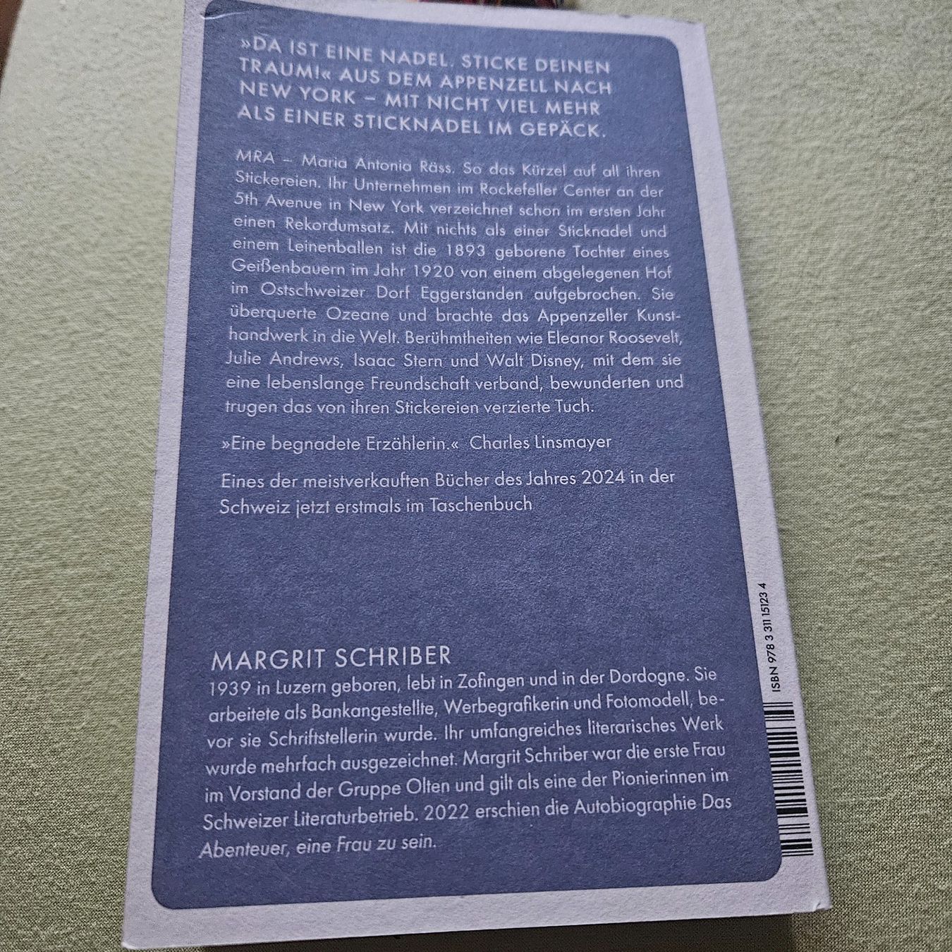 Libri: Die Stickerin,  von Margrit Schriber – Usato da Uster venduto da Sonnenblume212 1