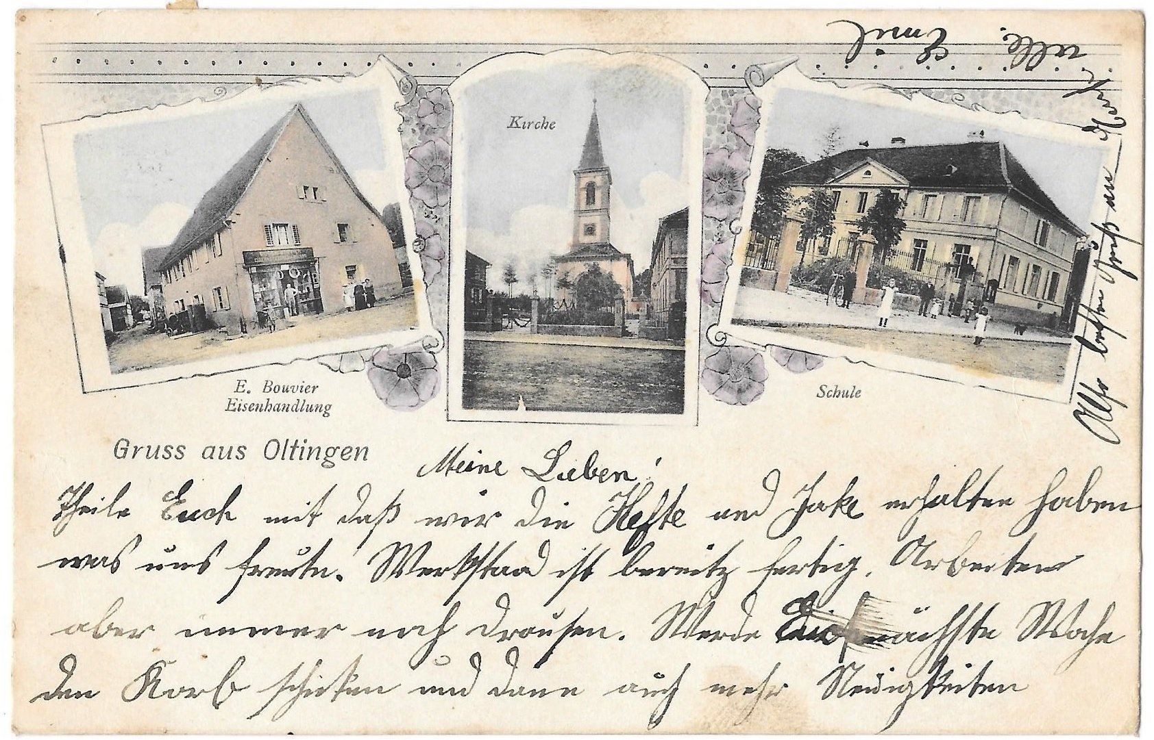 Ansichtskarten: Oltingen / Oltingue 3 Bilder coloriert – Gebraucht aus Olten von clotaldi