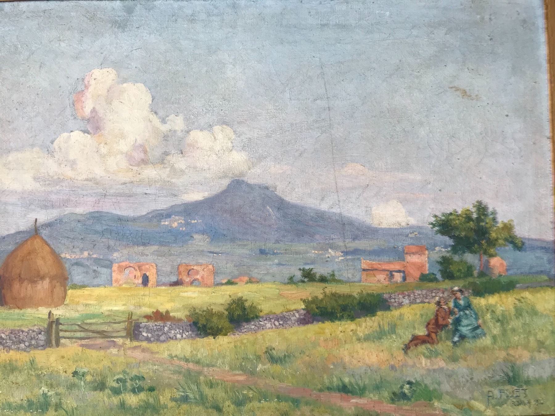 Gemälde: Ölgemälde Galante Szene A. Fivet 1915 – Gebraucht aus Rünenberg von Fendi02 1