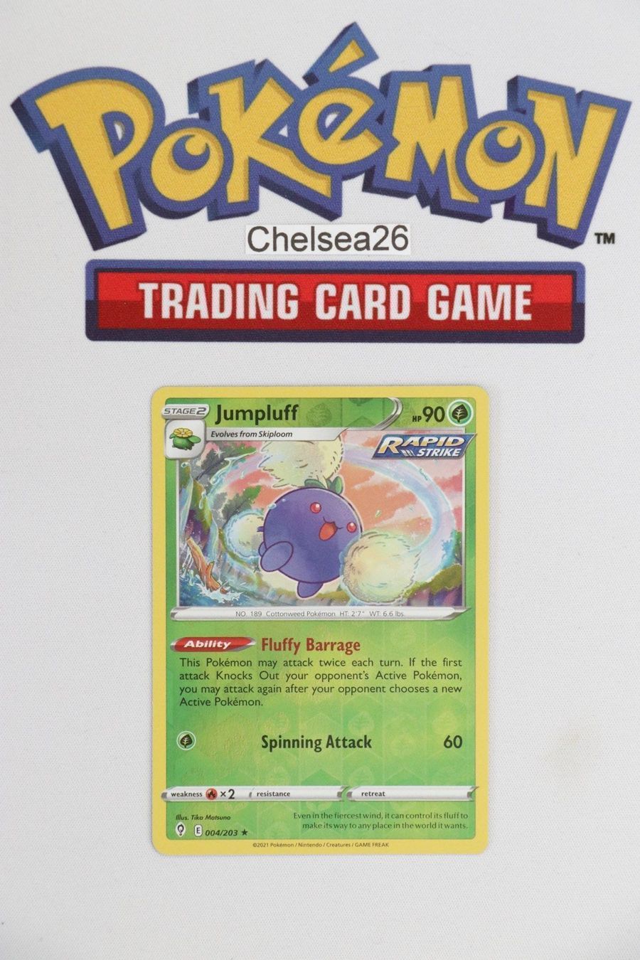Pokémon Carte collezionabili: Pokémon TCG - Jumpluff Reverse (EVS004) Evolving skies – Nuovo (secondo la descrizione) da Oberwil BL venduto da Chelsea26