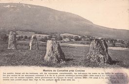 Menhirs de Corcelles près Concise, circulée 1912
