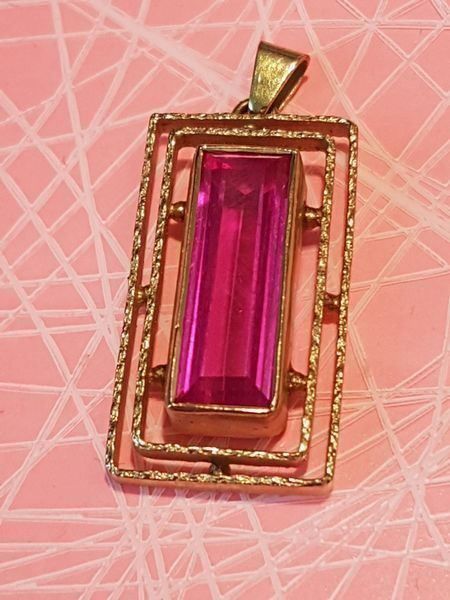 Ciondoli: Anhänger mit synth. Rubin aus 18 Karat – Nuovo (secondo la descrizione) da Unterägeri venduto da Altgoldschmuck 6
