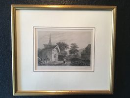 Wilhelm Tell‘s Kapelle bei Bürglen Stahlstich H.Winkles 1835