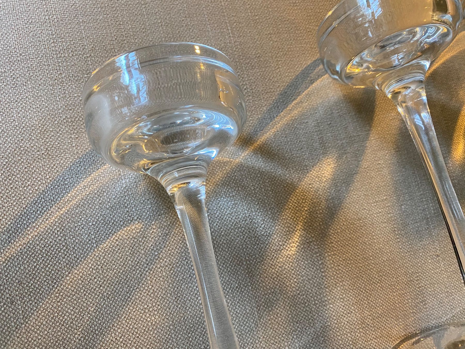 Portacandele: 3 hohe Kerzenständer aus Glas – Usato da Spiegel b. Bern venduto da corn2009 4