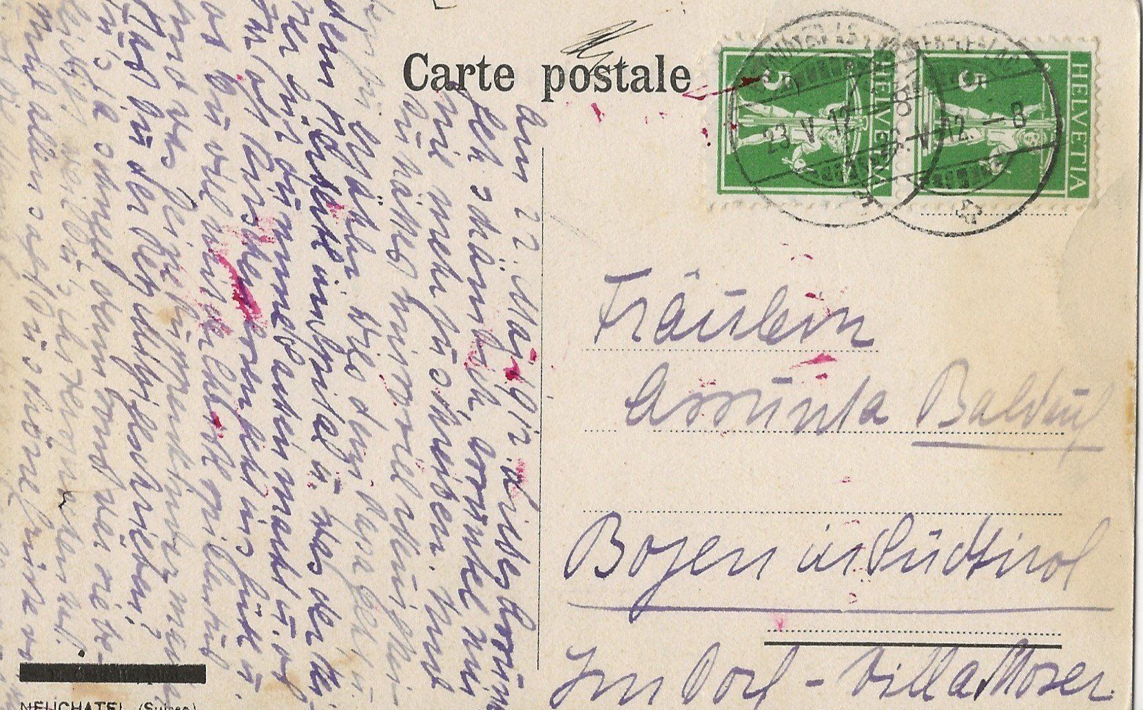 Cartoline postali: Neuchâtel, Tierschutz, 1917 – Usato da Frauenfeld venduto da Merk52 1