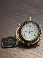 Vintage Pontifa Worldtime Tischuhr „Steuerrad