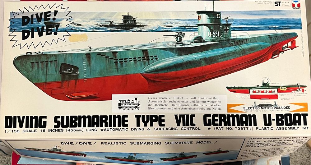 Yamada SUBMARINE VIIC German U-Boat Rarität 1975 (Neu und ...