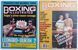 BOXING ILLUSTRATED 2 SET BOXE MAGAZINE LEONARD DURAN 1978-81