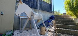 Holzpferd Helge Kraft  Spielpferd Tamme