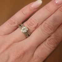 Ring mit Zirkonen, silber, Grösse 57