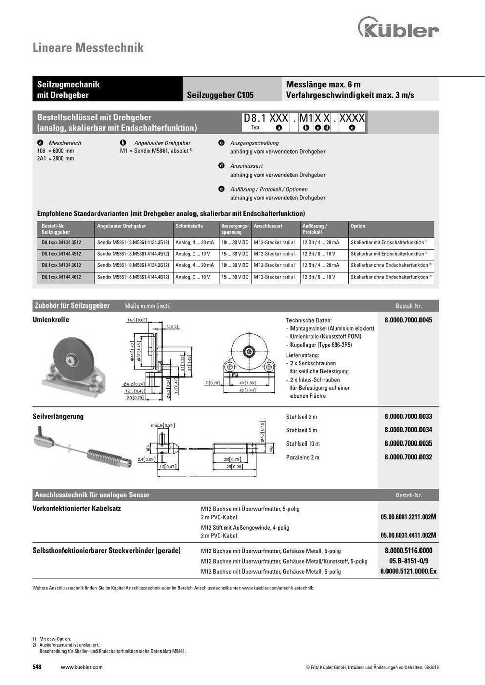 Altri prodotti elettronici: KÜBLER D8.12A1.2Z21.0200 Seilzuggeber – Nuovo (secondo la descrizione) da Grellingen venduto da ChaletZita 7