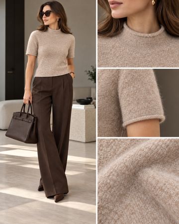PRADA Wool Turtleneck Short-Sleeve Sweater