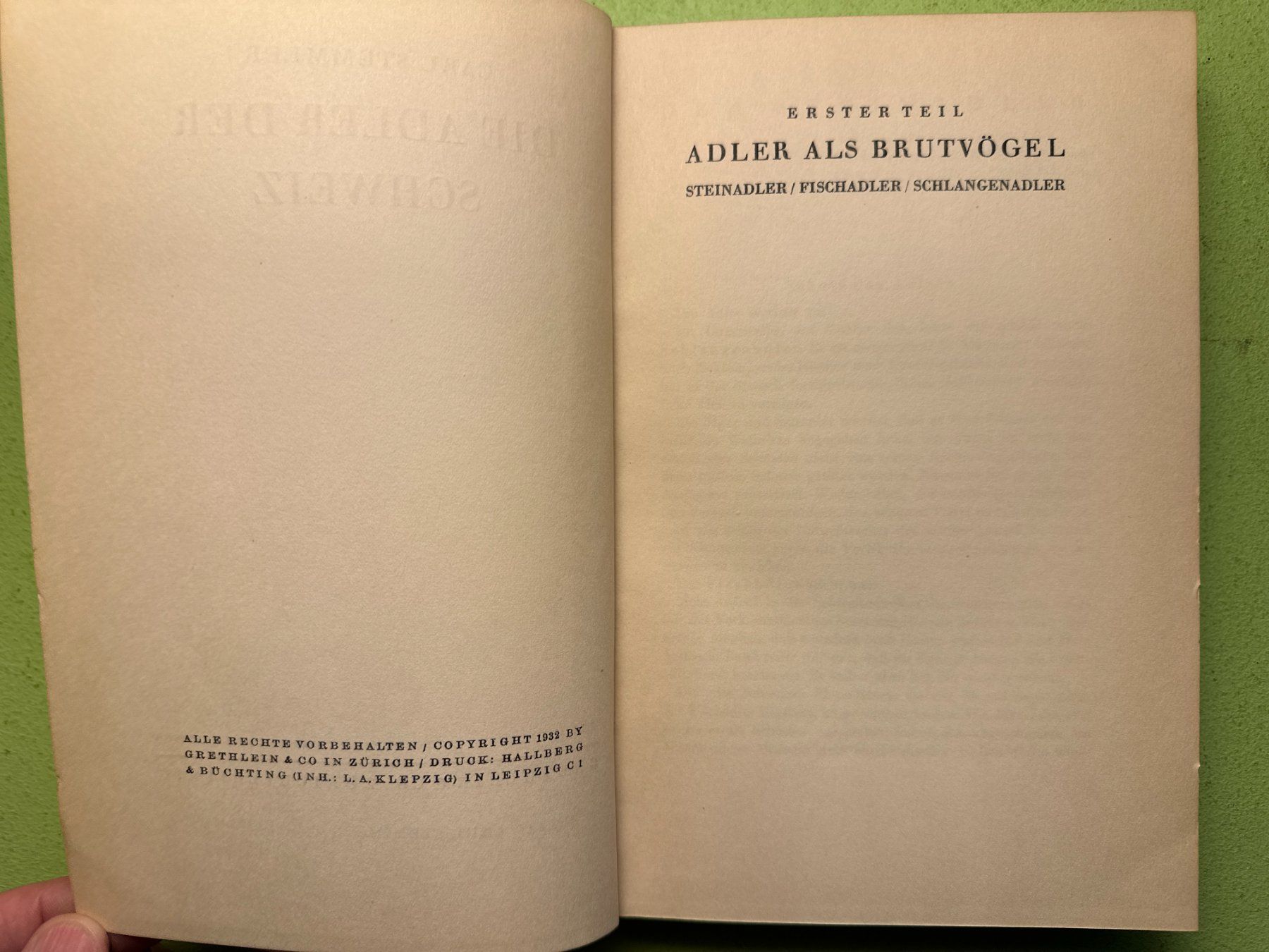 Libri: Carl Stemmler: Die Adler der Schweiz. – Usato da Zürich venduto da allp 2