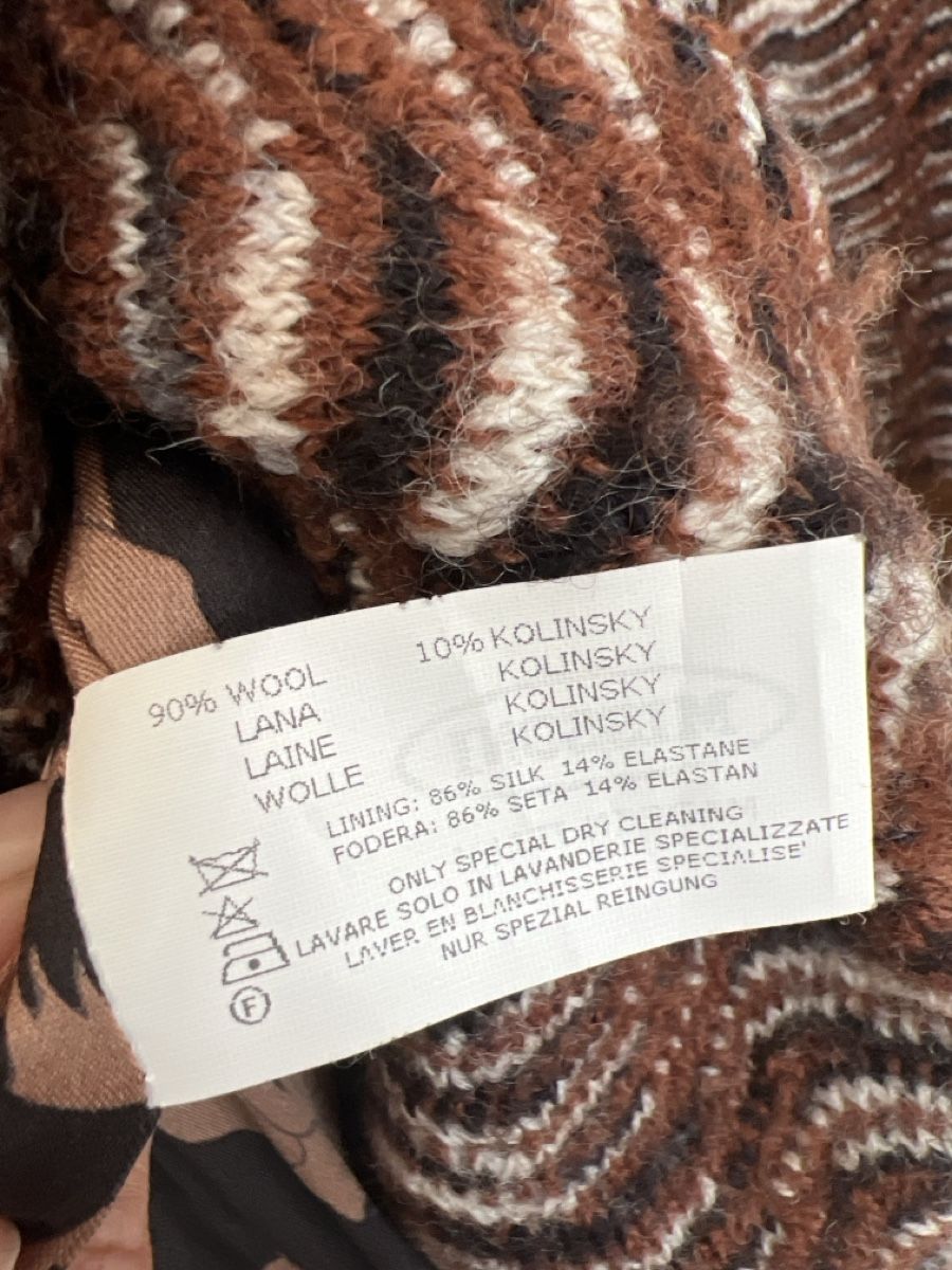 Missoni Mäntel: Missoni Coat Brown White Zigzag Fur Collar Cuffs – Gebraucht aus Luzern von TIsabel 6