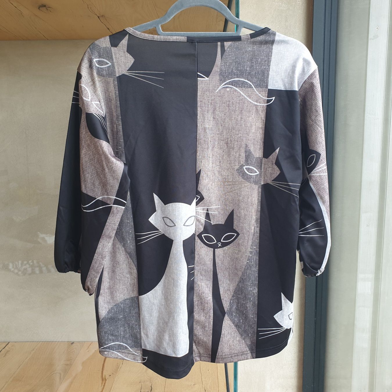Blusen: 🐸 SATIN BLUSE KATZE M LUFTIG LEICHT TOP PULLOVER OBERTEIL – Neu (gemäss Beschreibung) aus Môtier (Vully) von Frogs 5