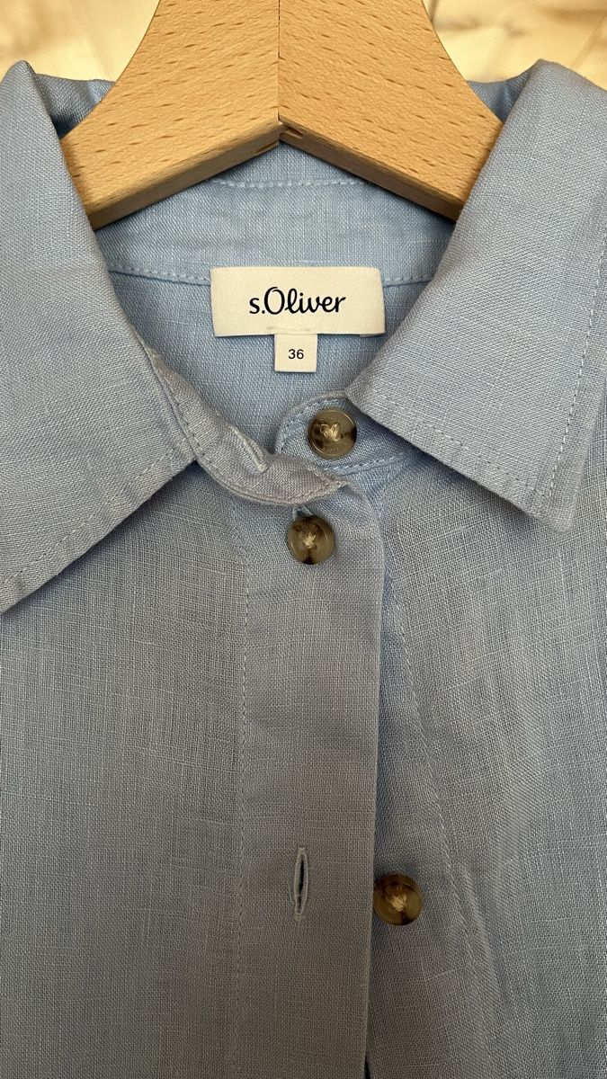 S.Oliver Blusen: Hellblaues Leinenhemd von S.Oliver, Gr.36 🦋 – Neu (gemäss Beschreibung) aus Appenzell von nana33 1