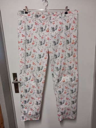 Raffaello Rossi Stoff-Hose "Minty"Gr. 44, Flamingo Muster