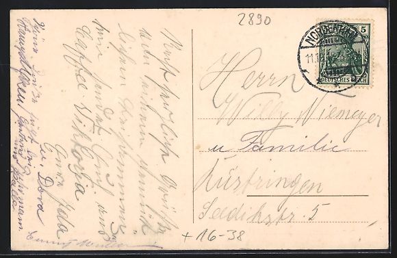 Cartoline postali: Grusskarten-AK Nordenham, Geschäft von  – Usato da Berlin venduto da bartko-reher 1