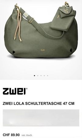 ZWEI LOLA SCHULTERTASCHE 47 CM NEU