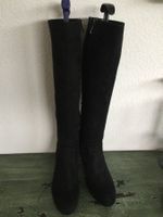 Stiefel Wildleder schwarz Gr. 38