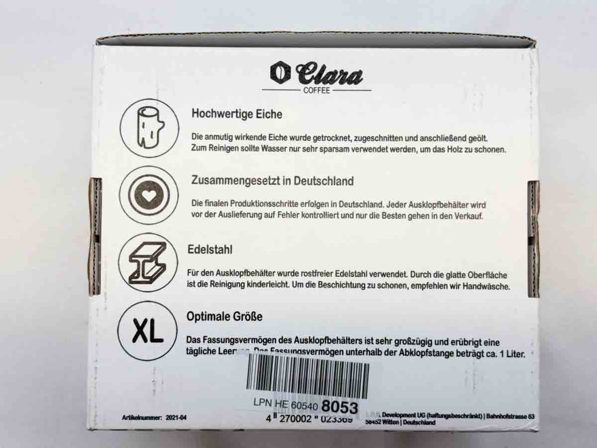Elettrodomestici da cucina: Clara Coffee Abklopfbehälter Eiche XL  -  neu – Nuovo (secondo la descrizione) da Schlatt TG venduto da Heyhey 4