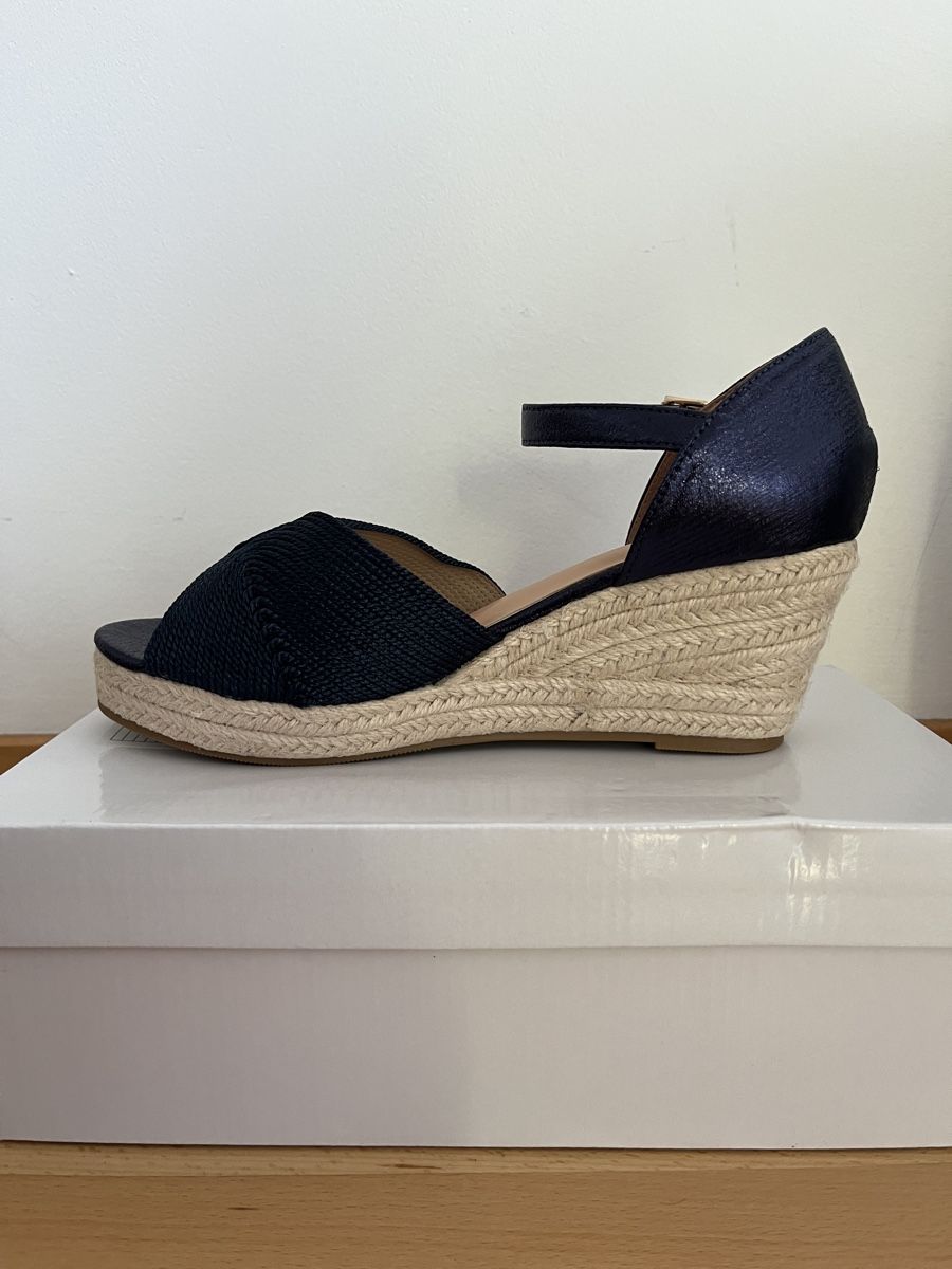 Scarpe da donna: Keilabsatz Sandalen dunkelblau – Nuovo e nell'imballaggio originale da Schaffhausen venduto da Gavran02 1