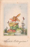 Herzliche Ostergrüsse, Künstlerkarte, um 1930