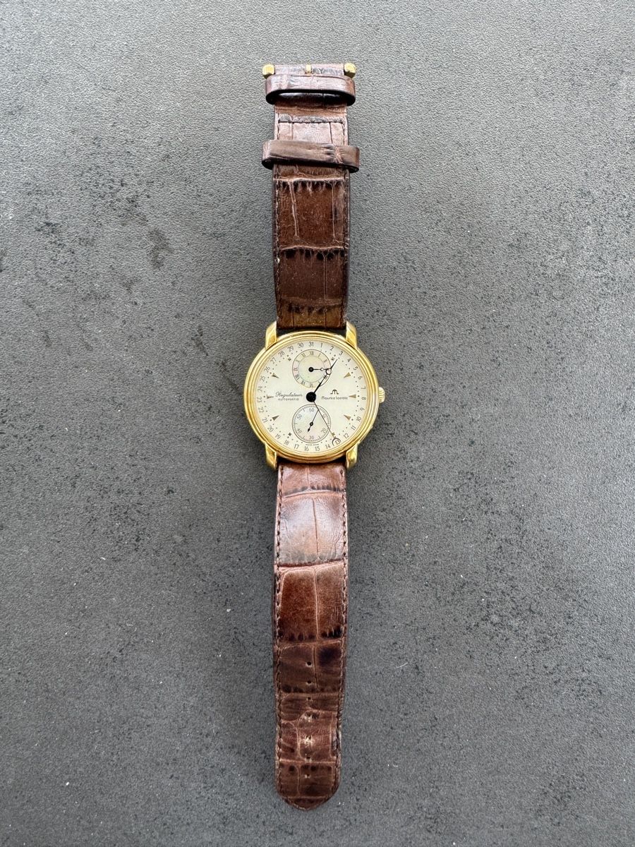 Bracciali & Braccialetti: Maurice Lacroix Regulator Automatic (vergoldet) – Usato da Triesen venduto da Hsprix
