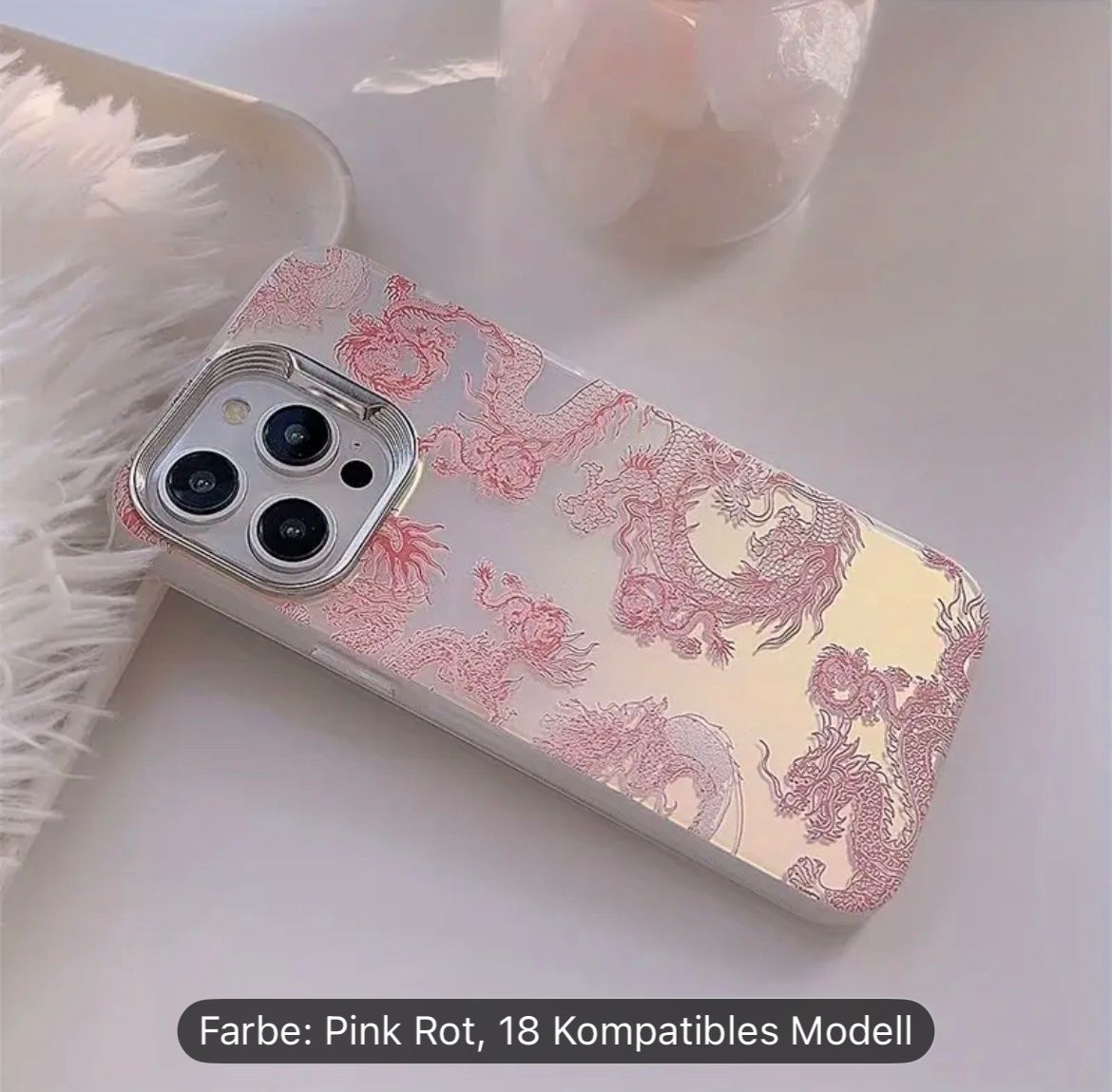 Apple Cover & Protezioni schermo: NEU Pinke iPhone 13 Hülle mit Drachenmuster – Nuovo (secondo la descrizione) da Kriessern venduto da loolah 1