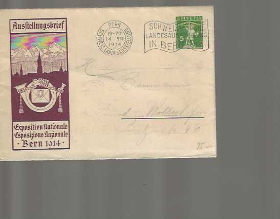 Buste & buste per spedizione: Enveloppe exposition nationale Bern 1914 – Usato da Sorvilier venduto da carose01