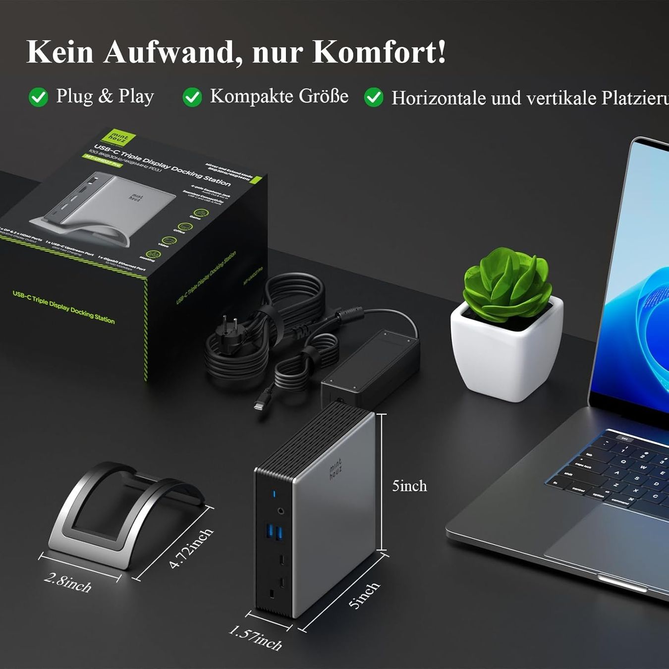Dockingstation: USB-C Dockingstation 9-in-1 mit 140W PD & 8K HDMI/DP – Neu und originalverpackt aus Suhr von SchnapperCH 4