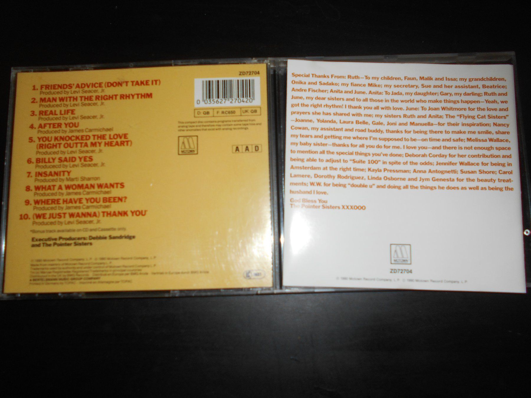CD: The Pointer Sisters – Right Rhythm / 1990 – Usato da Aarberg venduto da witchhunter01 1