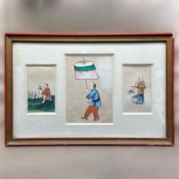 Peintures sur papier Pith Scènes chinoises Chine XIXe siècle