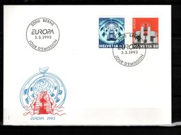 1993 - FDC / Europamarken - Haus der Medien + Einfamilienh..