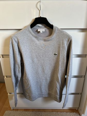 Pull Lacoste gris col rond état comme neuf