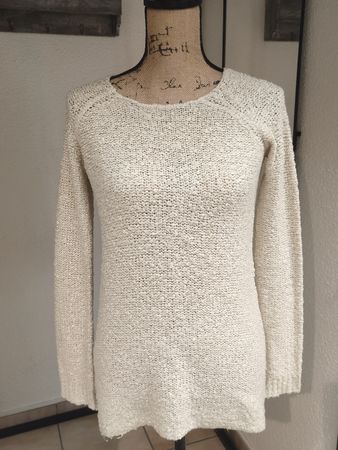 Stradivarius Pullover beige mit Schleife Grösse M neuwertig