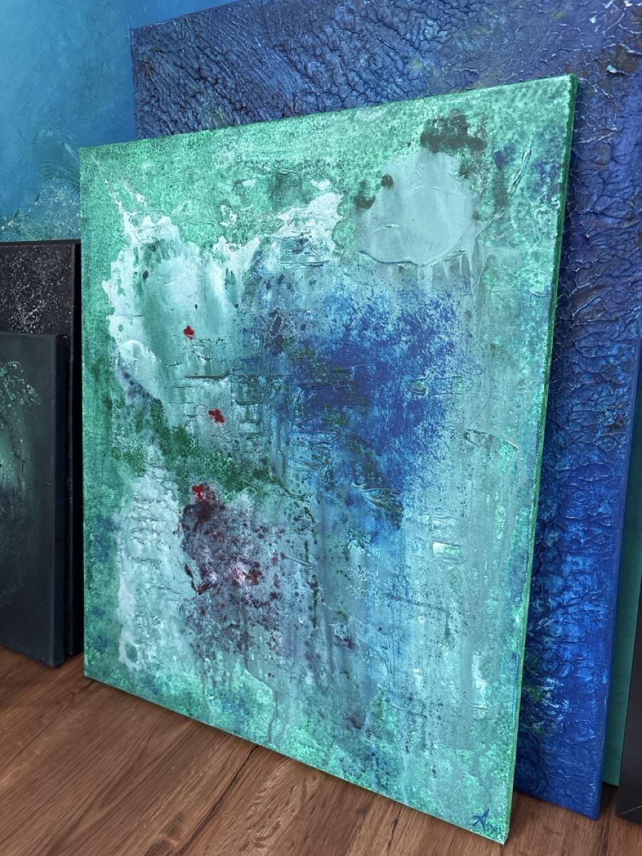 Gemälde: Abstract acrylic painting on canvas – Neu (gemäss Beschreibung) aus Zürich von Asybb 1