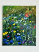 Blumenwiese Ölgemälde, handgemalt, abstrakt