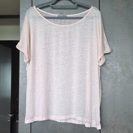🐸 NILE LEINEN OBERTEIL L / XL T-SHIRT ZART ROSÉ LEINENTOP