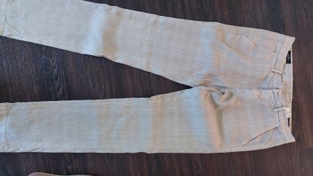 Sommerhose aus Leinenmix, beige, Grösse 50, Top Zustand