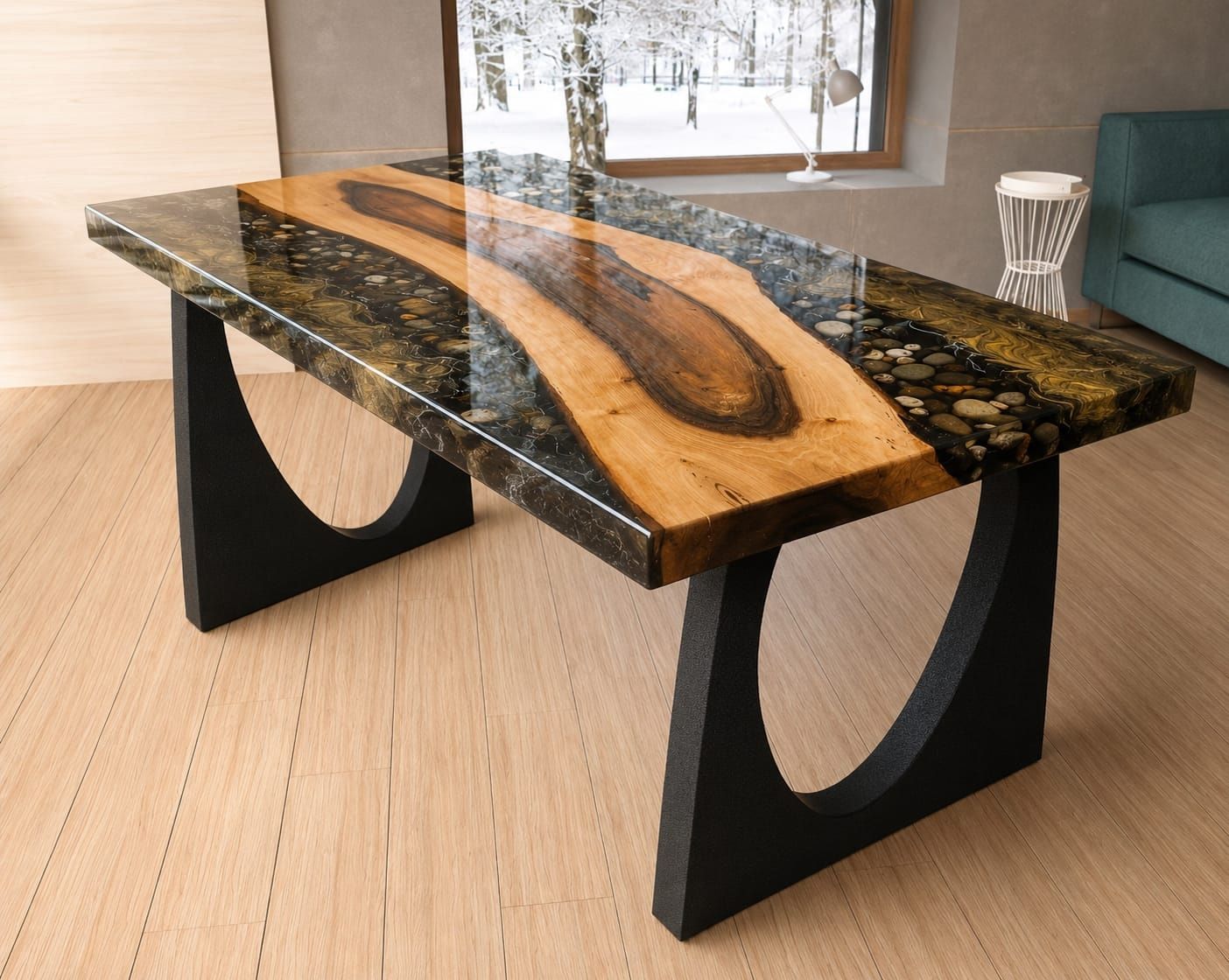 Tavoli: Tisch aus Holz und Harz – Nuovo e nell'imballaggio originale da Ottenbach venduto da gia_bw75