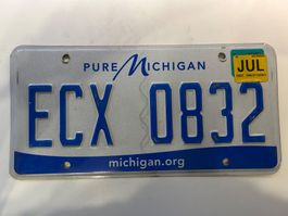 🇺🇸 U.S. Autoschild, Michigan ECX 0832  - ORIGINAL