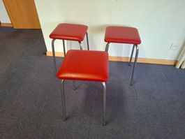 Hocker (3Stk) Rot NEU!